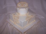 Gold & Ivory Baptism Cake
